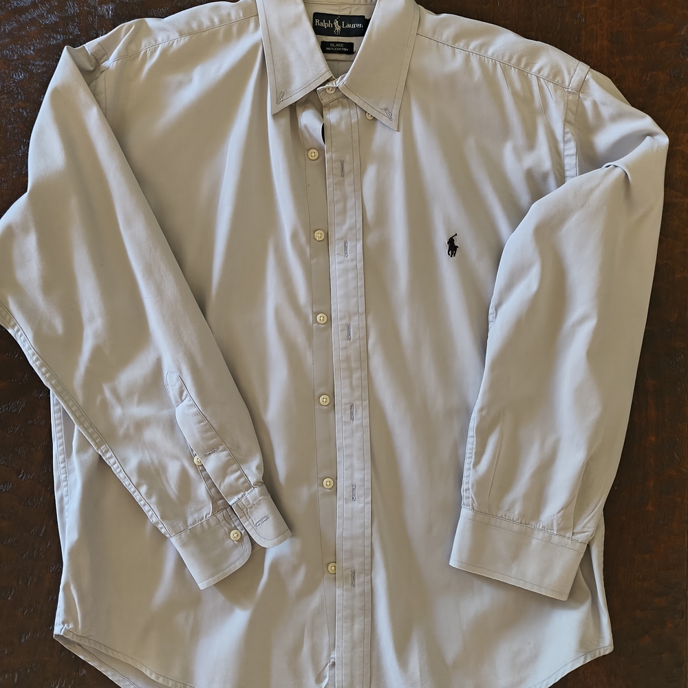 Polo By Ralph Lauren Blake Light Gray Men's Shirt